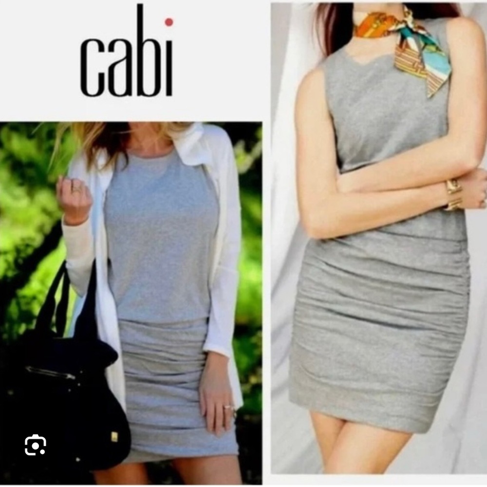 CAbi Heather Gray Sleeveless Coverup-Mini Dress